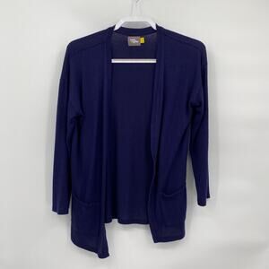 Rumi + Ryder Open Front Long Sleeve Knit Cardigan Blue Size Large 12-14